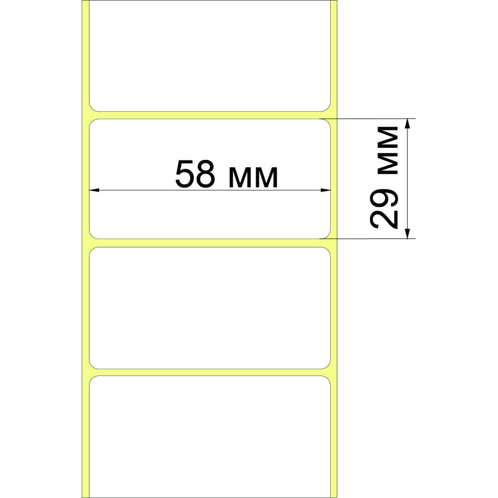 Термоетикетка T.ECO 58х29 мм (1000 шт у рулоні)