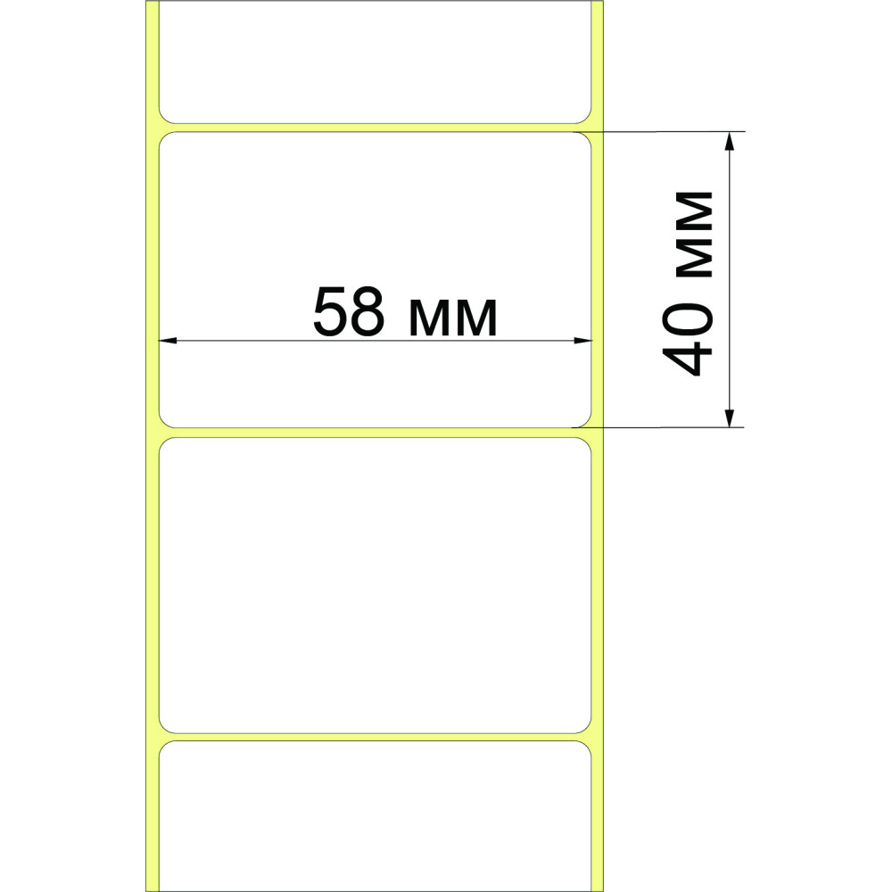 Термоетикетка T.ECO 58х40 мм (650 шт у рулоні)