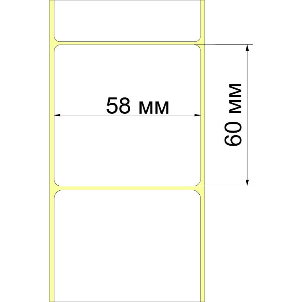 Термоетикетка T.ECO 58х60 мм (450 шт у рулоні)